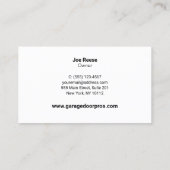 Installation und Reparatur der Gartentür Visitenkarte (Rückseite)