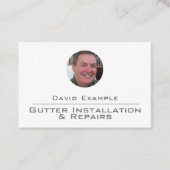 Installation und Reparatur von Gutter mit Foto des Visitenkarte (Vorderseite)
