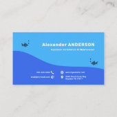 Installation und Wartung des Aquariums - Fisch Visitenkarte (Rückseite)