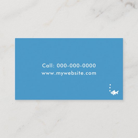 Installation und Wartung des Aquariums Visitenkarte (Rückseite)