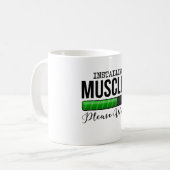 Installation von Muskeln Bitte warten - Funny Gym Kaffeetasse (Vorderseite Links)