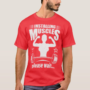 Installation von Muskeln Bodybuilder Gym-Fitness 1 T-Shirt