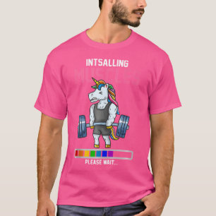 Installation von Muskeln Unicorn Deadlift Fitness T-Shirt