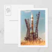 Installation von Sojus-Raumfahrzeugen in Baikonur Postkarte (Vorne/Hinten)