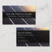 Installation von Solarpaneelen - Visitenkarte (Vorne/Hinten)