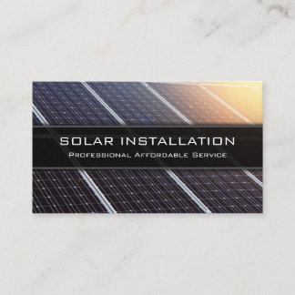 Installation von Solarpaneelen - Visitenkarte
