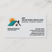 Installation von Solarpaneelen Visitenkarte (Vorderseite)
