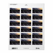 Installation von Solarpaneelen - Werbeaufkleber fü Adressaufkleber (Vorne)