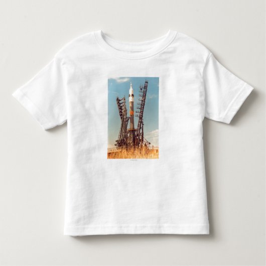 Installation von Soyuz Raumfahrzeug in Bajkonur Kleinkind T-shirt (Vorderseite)