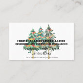 Installation von Weihnachtsbeleuchtung Foto Visitenkarte (Rückseite)