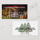 Installation von Weihnachtsbeleuchtung Foto Visitenkarte (Vorne/Hinten)