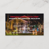 Installation von Weihnachtsbeleuchtung Foto Visitenkarte (Vorderseite)