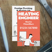 Installations-Boiler und Heizungstechniker Visitenkarte