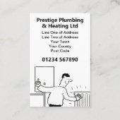 Installations-Boiler und Heizungstechniker Visitenkarte (Rückseite)