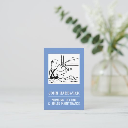 Installations-, Heizungs- und Boiler-Wartung. Klem Visitenkarte (Stehend Vorderseite)