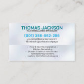 Installations- und Aufbereitungsdienste Visitenkarte (Rückseite)