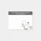 Installations- und Heizungsleistungen, Heizungsing Post-it Klebezettel (Vorderseite)