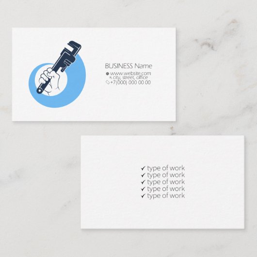 Installations- und Reparaturarbeiten Visitenkarte (Vorne/Hinten)