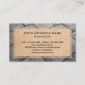 Installationsprogramm für Kachelkacheln aus grauem Visitenkarte (Rückseite)