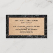 Installer für Fliesen aus schwarzem Marmor Visitenkarte (Rückseite)