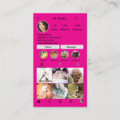 Installieren Sie die Visitenkarte. Visitenkarte (Vorderseite)