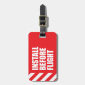 Installieren Sie vor Flug Gepäckanhänger (Vorderseite vertikal)