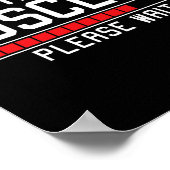 Installieren von Muskeln Bitte warten Sie auf den  Poster (Ecke)