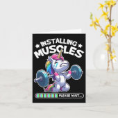 Installieren von Muskeln Bitte warten Sie Bodybuil Karte (Gelbe Blume)