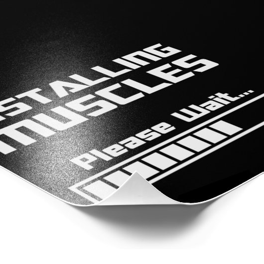 Installieren von Muskeln Bitte warten Sie das Lade Fotodruck (Ecke)