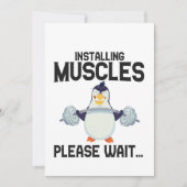 Installieren von Muskeln Bitte warten Sie Funny Pi Einladung (Vorderseite)