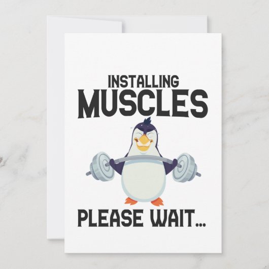 Installieren von Muskeln Bitte warten Sie Funny Pi Einladung (Vorderseite)