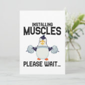 Installieren von Muskeln Bitte warten Sie Funny Pi Einladung (Stehend Vorderseite)