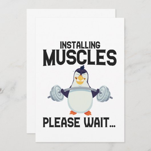 Installieren von Muskeln Bitte warten Sie Funny Pi Einladung (Vorne/Hinten)