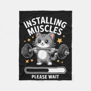 Installieren von Muskeln Bitte warten Sie Niedlich Fleecedecke