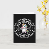 Installieren von Muskeln Bitte warten Sie Niedlich Karte (Gelbe Blume)