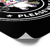 Installieren von Muskeln Bitte warten Sie Niedlich Poster (Ecke)