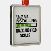 Installierung von Leichtathletik-Fähigkeiten Silbernes Ornament (Rechts)