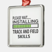 Installierung von Leichtathletik-Fähigkeiten Silbernes Ornament (Links)