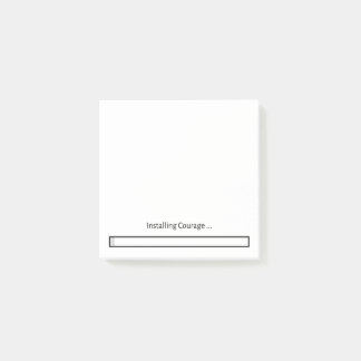 Installing Courage Post-It Klebezettel