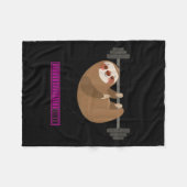 Installing Muscles Sloth Weight Lifting Fitness Mo Fleecedecke (Vorderseite (Horizontal))