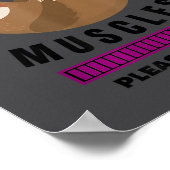 Installing Muscles Sloth Weight Lifting Fitness Mo Poster (Ecke)