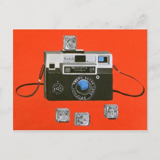 Instamatic-Kamera mit Flashcubes Postkarte (Vorderseite)