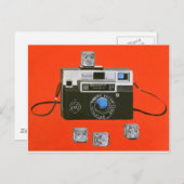 Instamatische Kamera mit Blitzwürfeln Postkarte (Vorne/Hinten)