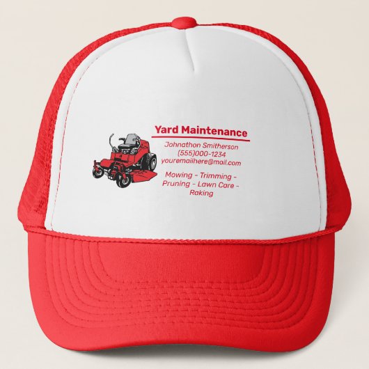 Instandhaltung des Rasens Truckerkappe (Vorderseite)