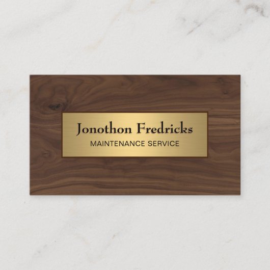 Instandhaltung Reparatur von Holz und Gold Berufli Visitenkarte (Vorderseite)