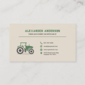 Instandhaltung von Zugmaschinen Visitenkarte (Rückseite)