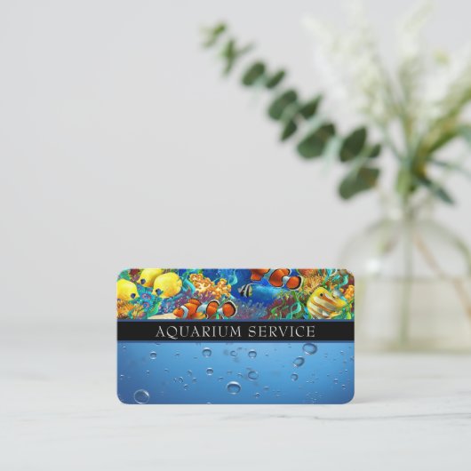 Instandhaltungsservice des Aquariums Visitenkarte (Stehend Vorderseite)