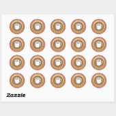 Instant Accordion Player Runder Aufkleber (Blatt)