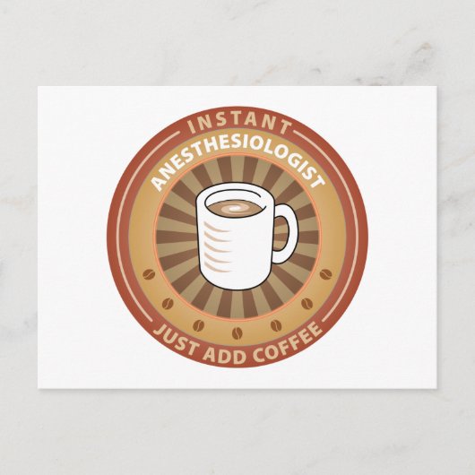 Instant Anästhesiologe Postkarte (Vorderseite)