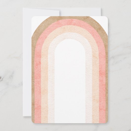 Instant Boho Rainbow Aqeeqah Aqiqah Invite Card Einladung (Rückseite)